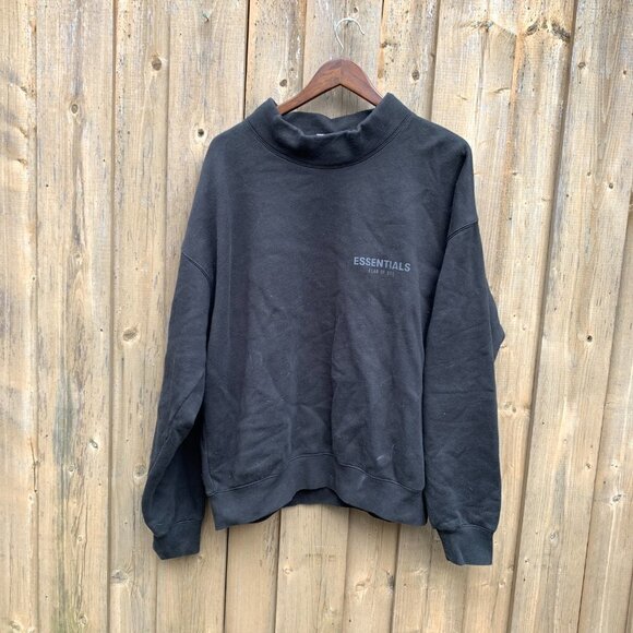 Essentials Mockneck Sweater Medium Black - Picture 4 of 6